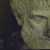 Marble head of Aristotle.