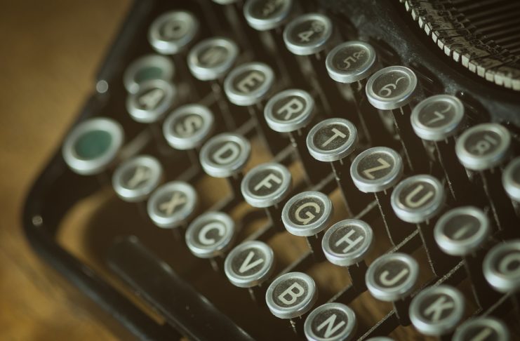 Jesus Stenographer Typewriter Gospels Words